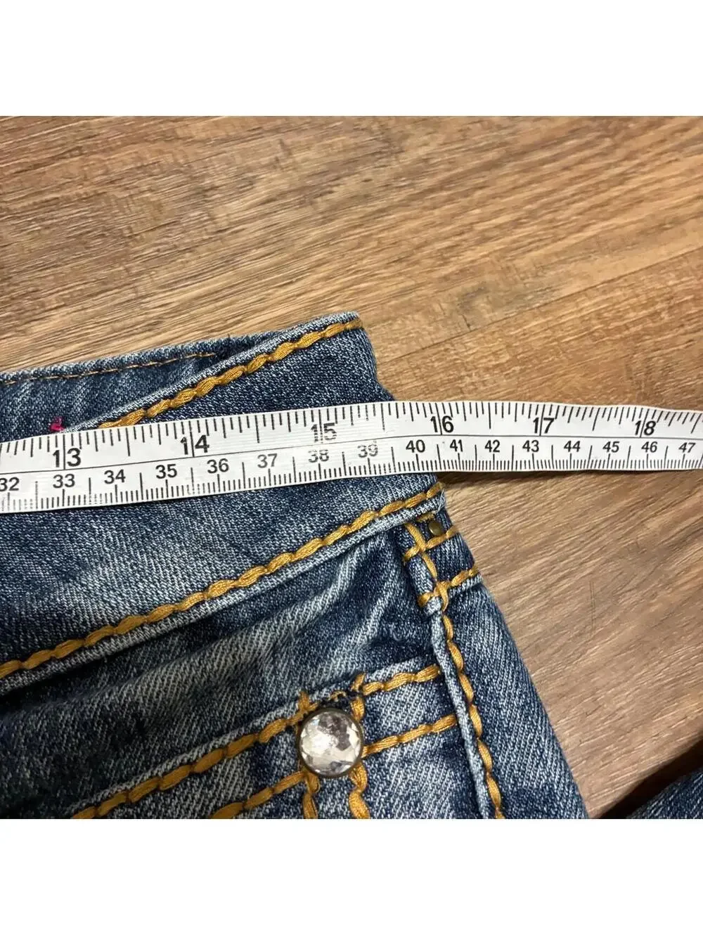 Almost Famous Y2K Studded Distressed Bootcut Jeans Size 7